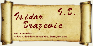 Isidor Dražević vizit kartica
